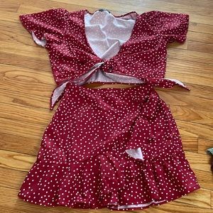 Red two piece set